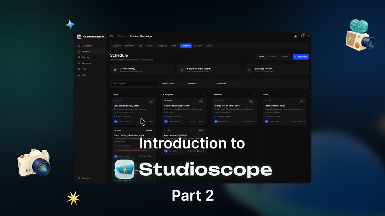 Studioscope Part 2 – schedule, scope agreements, invoices and client negotiation video thumbnail